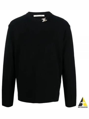 BUCKLE CREWNECK SWEATER AUKN0199YA01 BLK01 - 1017 ALYX 9SM - BALAAN 1