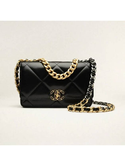 19 Chain Lambskin Cross Bag Black - CHANEL - BALAAN 2