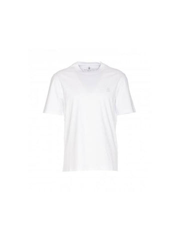 Logo Short Sleeve T-shirt White - BRUNELLO CUCINELLI - BALAAN 1