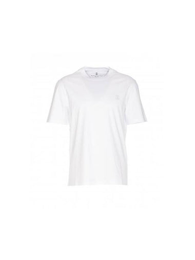 Logo Short Sleeve T-shirt White - BRUNELLO CUCINELLI - BALAAN 1