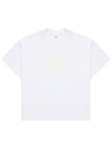 Big Logo Short Sleeve TShirt White - AMI - BALAAN 1