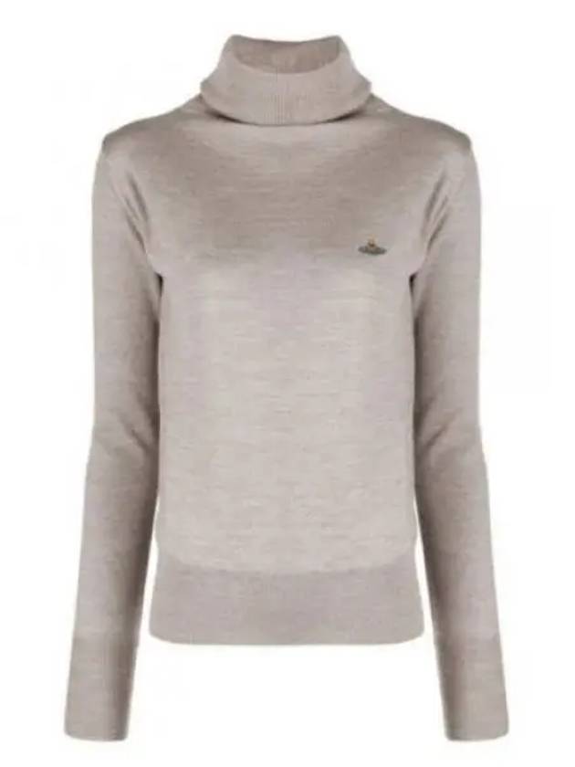 Bea ORB Embroidered Logo Turtleneck Grey - VIVIENNE WESTWOOD - BALAAN 2