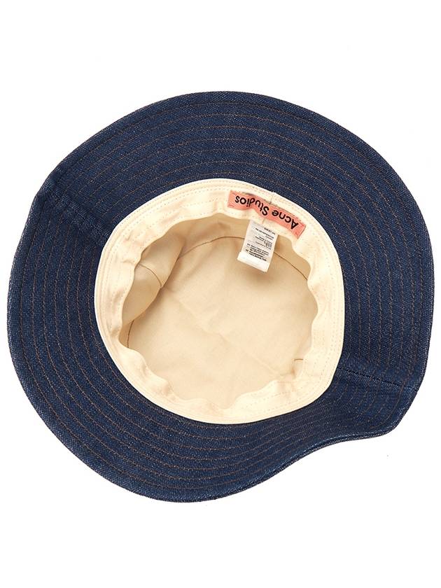 Logo Patch Denim Bucket Hat Indigo Blue - ACNE STUDIOS - BALAAN 5