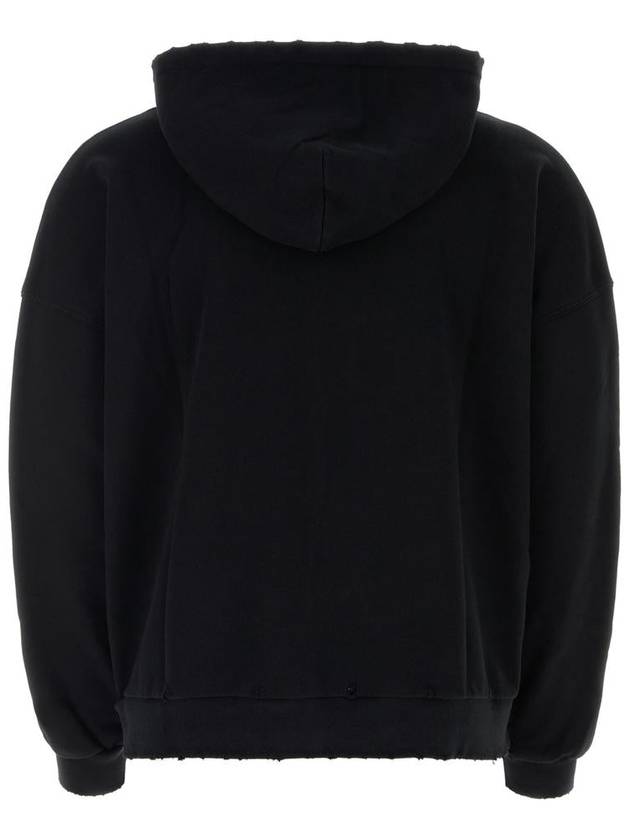 Monogram Popover Hoodie Black PMBB126E23FLE0011003 - PALM ANGELS - BALAAN 3