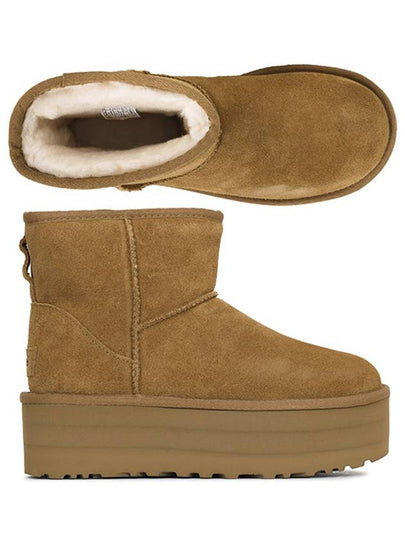 Classic Mini Platform Suede Winter Boots Chestnut - UGG - BALAAN 2