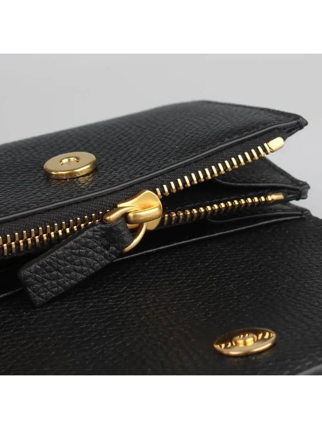 V Logo Signature Card Wallet Black - VALENTINO - BALAAN 5