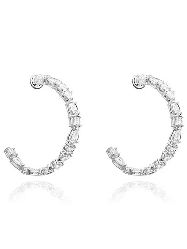 Mesmera Hoop Earrings Silver - SWAROVSKI - BALAAN 6