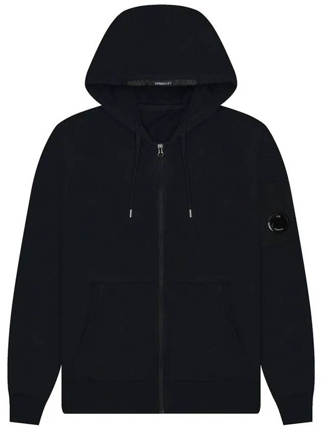 Light Fleece Zip Up Hoodie Black - CP COMPANY - BALAAN 2