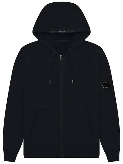 Light Fleece Zip Up Hoodie Black - CP COMPANY - BALAAN 2