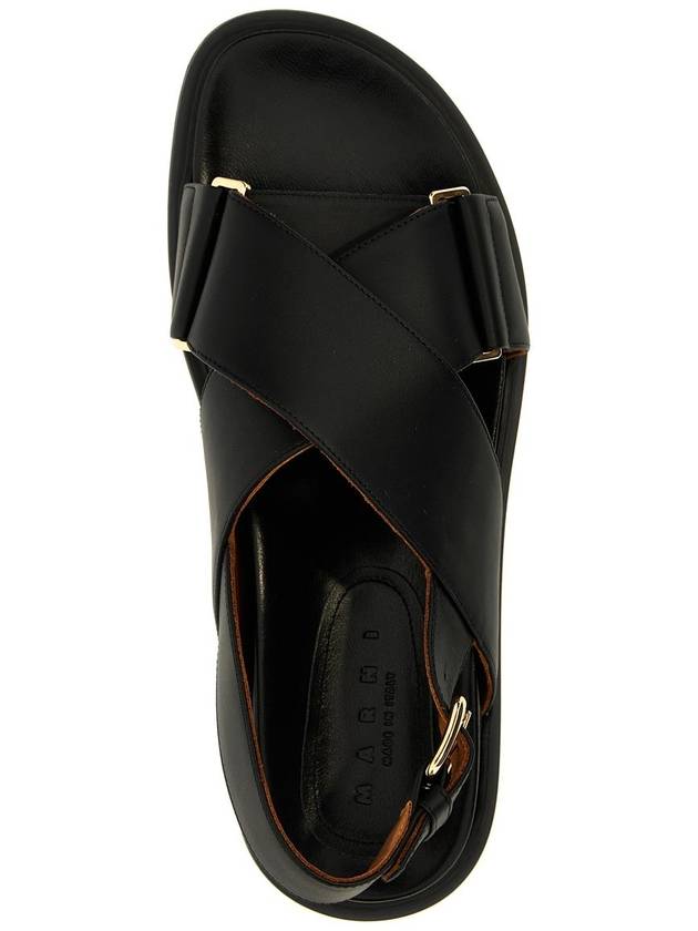 Fussbet Leather Sandals Black - MARNI - BALAAN 5