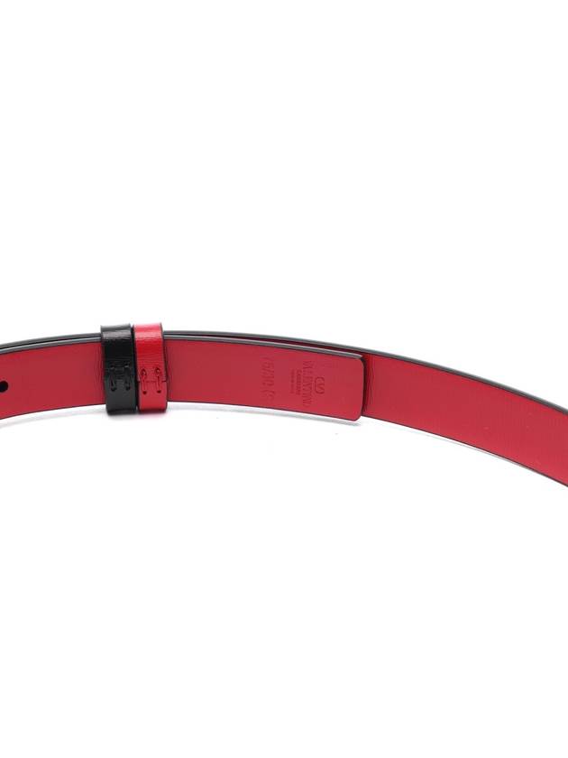 SN Black reversible vlogo signature leather belt 5W2T0S12ZFR 0SM - VALENTINO - BALAAN 7