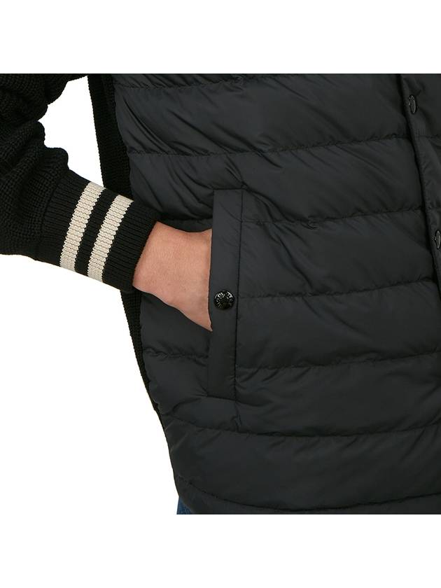 Padded cotton cardigan black - MONCLER - BALAAN 9