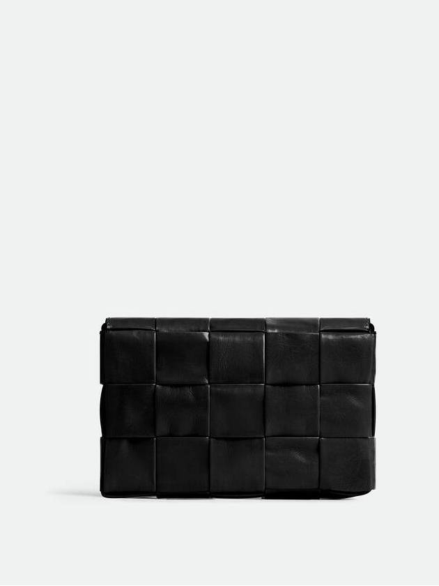 Cassette Intrecciato Small Leather Cross Bag Black - BOTTEGA VENETA - BALAAN 5