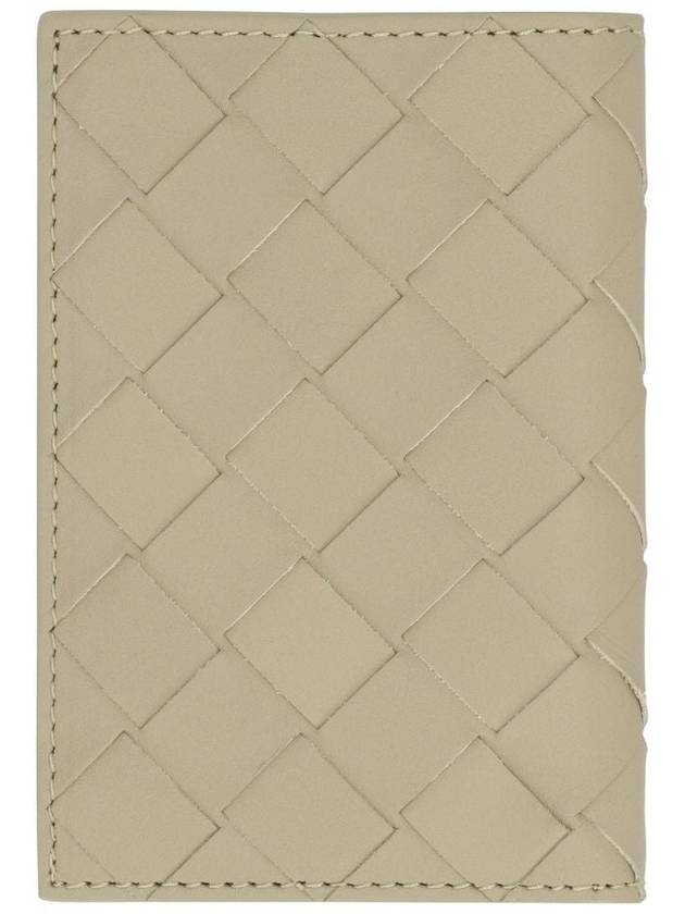 Intrecciato Flap Card Holder Travertine - BOTTEGA VENETA - BALAAN 4