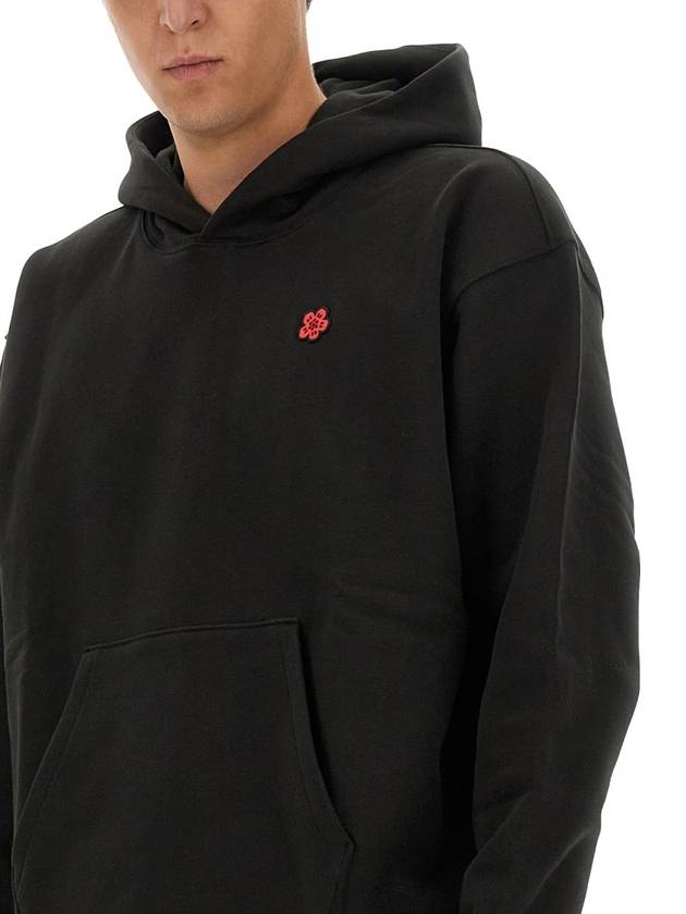 Boke Flower Oversized Hoodie Black - KENZO - BALAAN 5