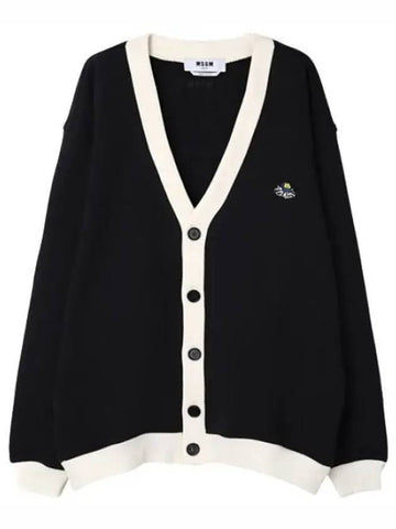 Logo Embroidered Patch Cardigan Men - MSGM - BALAAN 1