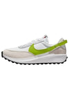 Waffle Debut Low Top Sneakers Summit White Atomic Green - NIKE - BALAAN 1