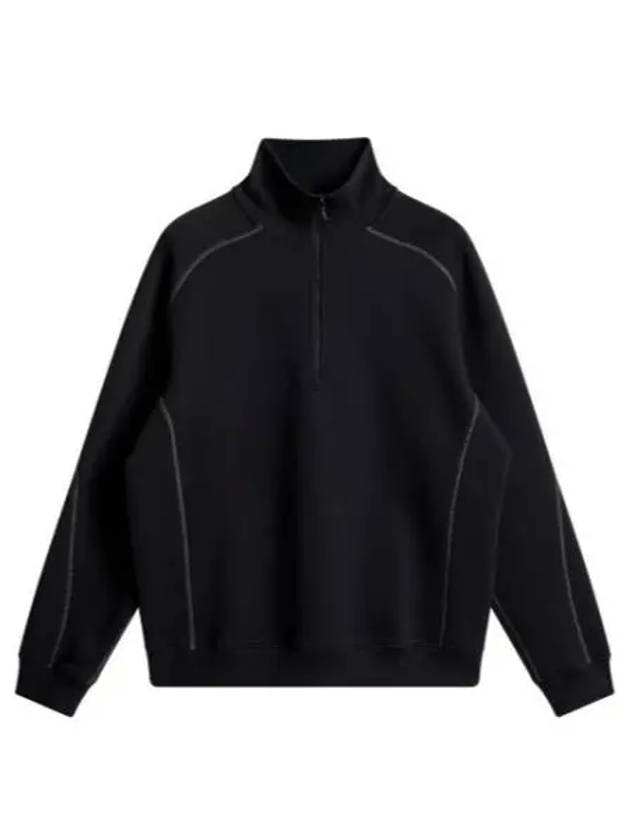 Men's Canter Quarter Zip Sweatshirt Black - J.LINDEBERG - BALAAN 1