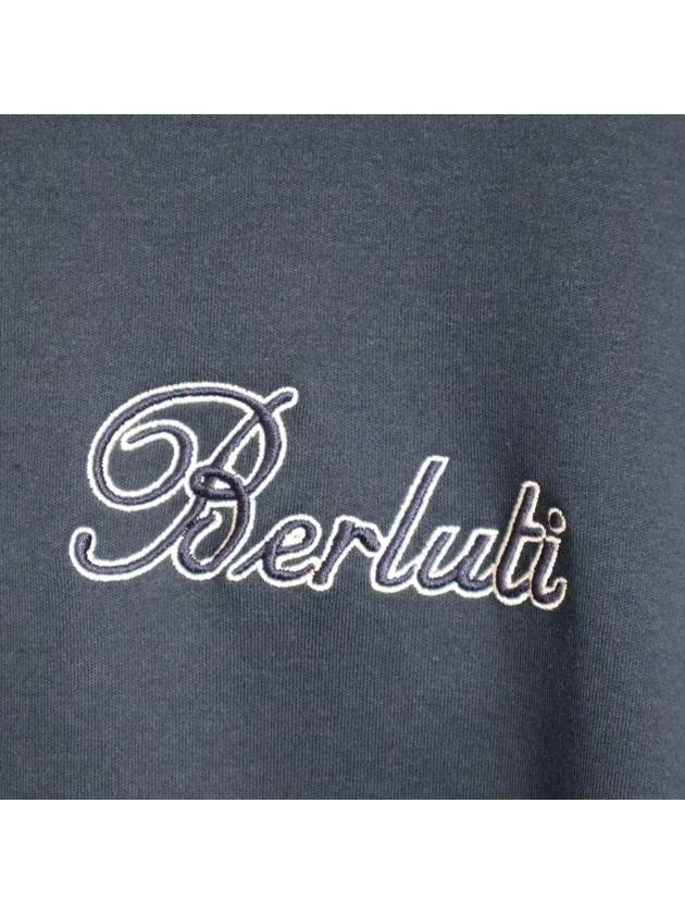 R26JRS124002651 Logo Navy Short Sleeve T Shirt Berluti - BERLUTI - BALAAN 4