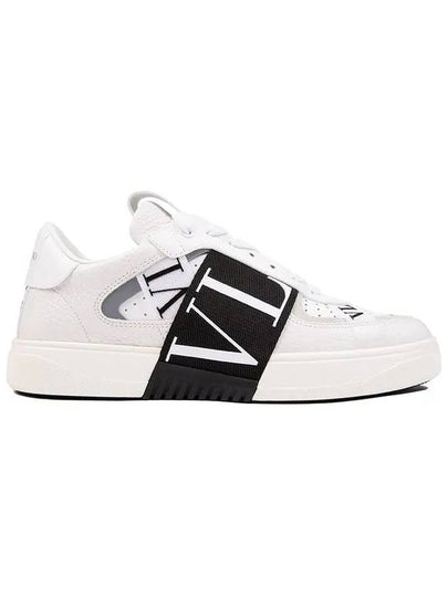 Logo Band VL7N Calfskin Low Top Sneakers Black White - VALENTINO - BALAAN 2