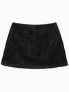 SS23 Tweed Wrap Mini Skirt Black F7508 - GANNI - BALAAN.