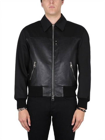 Alexander McQueen Leather Bomber Jacket - ALEXANDER MCQUEEN - BALAAN 1