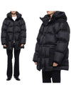 Logo Applique Nylon Puffer Coat Black - BURBERRY - BALAAN 3