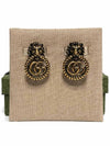 Double G Lion Head Earrings Gold - GUCCI - BALAAN 2