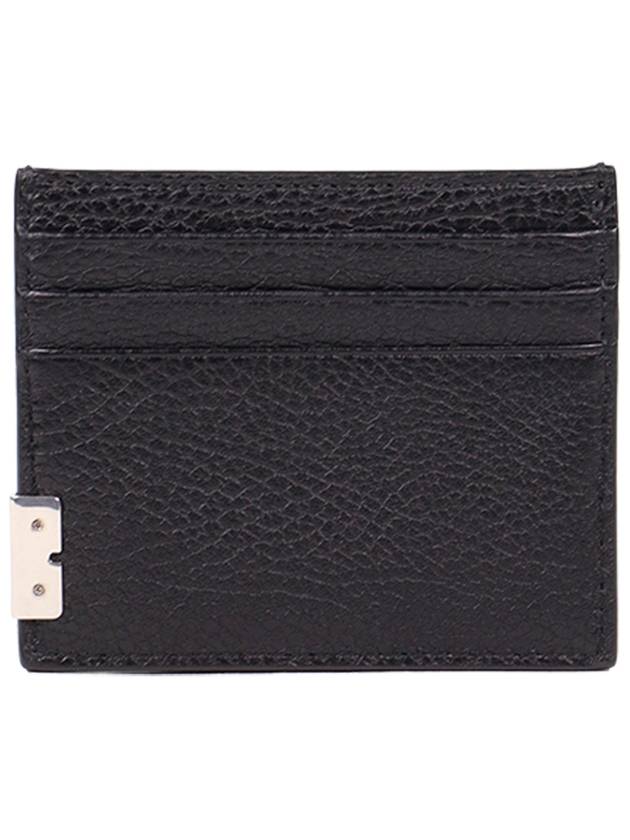 Grained Leather Card Wallet Black - BURBERRY - BALAAN 3