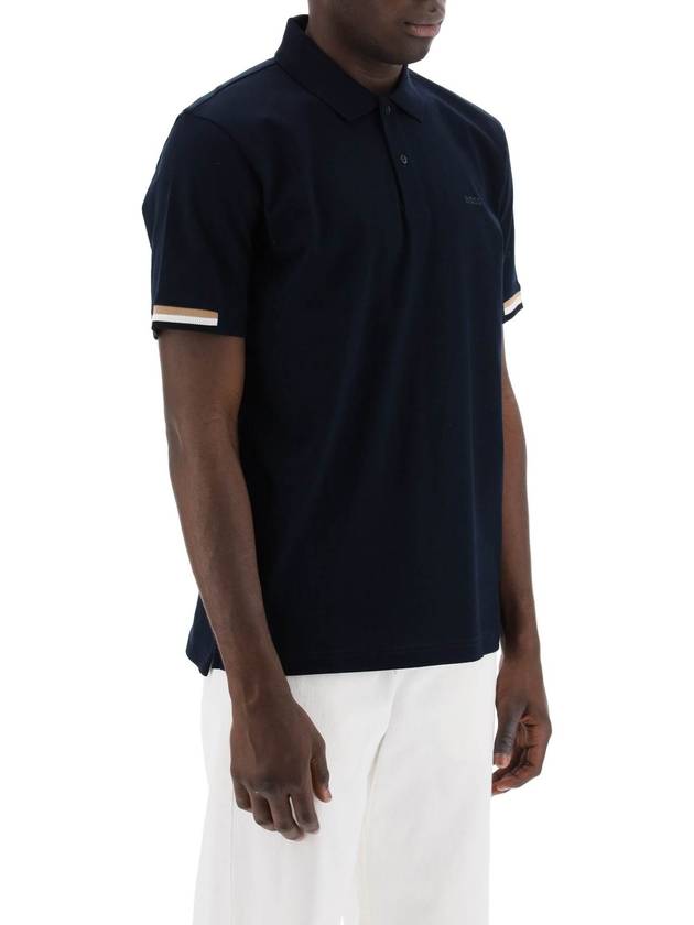 logo print short sleeve polo shirt 50467113 - HUGO BOSS - BALAAN 3