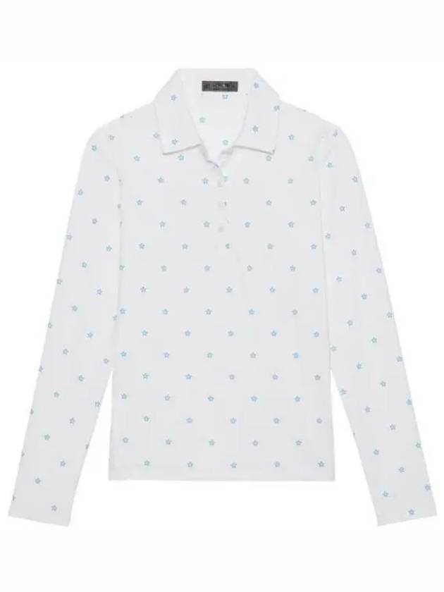 Women'S Star Print Long Sleeve Pk Shirt White - G/FORE - BALAAN 2