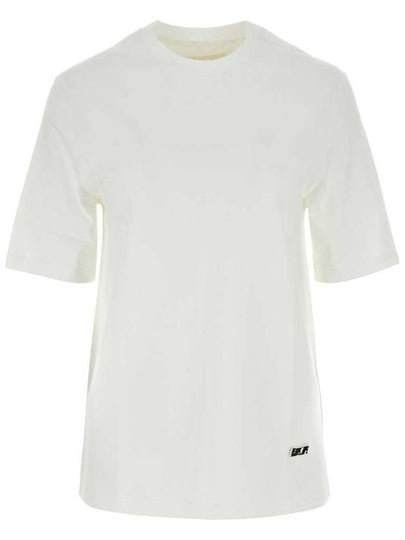 Crew Neck Cotton Short Sleeve T-shirt White - JIL SANDER - BALAAN 2