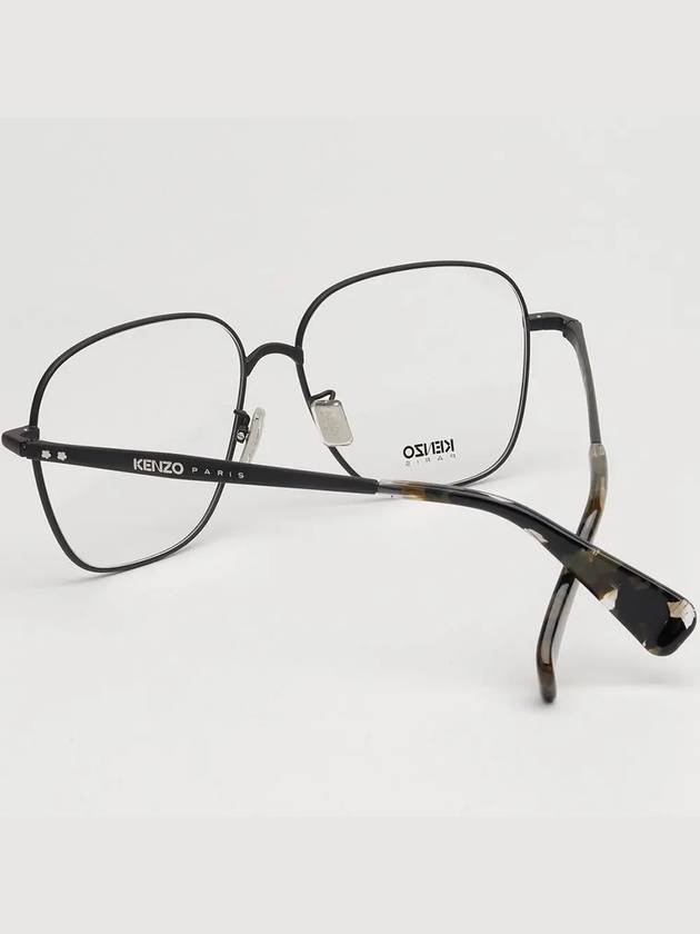 Glasses frame KZ50182U 002 matte black square metal - KENZO - BALAAN 4