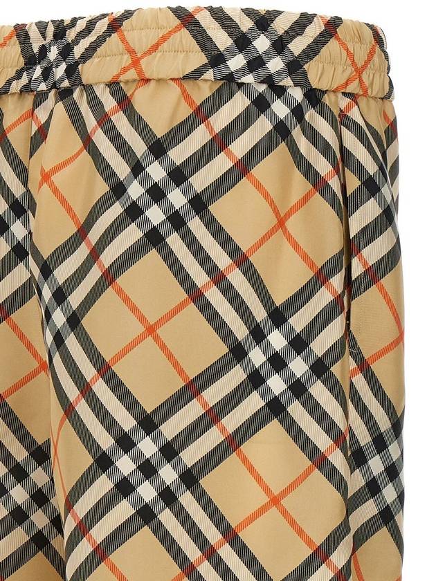 Burberry Check Silk Bermuda Shorts - BURBERRY - BALAAN 4