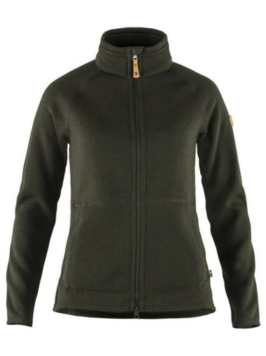 Women's Ovik Fleece Zip-Up Jacket Deep Forest - FJALL RAVEN - BALAAN 1