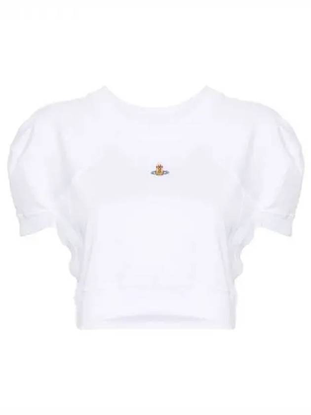 Vivienne Westwood ORB logo embroidery puff crop t shirt 271839 - VIVIENNE WESTWOOD - BALAAN 1