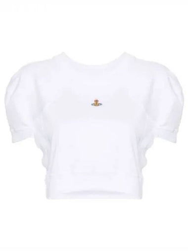 Vivienne Westwood ORB logo embroidery puff crop t shirt 271839 - VIVIENNE WESTWOOD - BALAAN 1