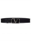 Toile Iconographe Leather Belt Black - VALENTINO - BALAAN 2