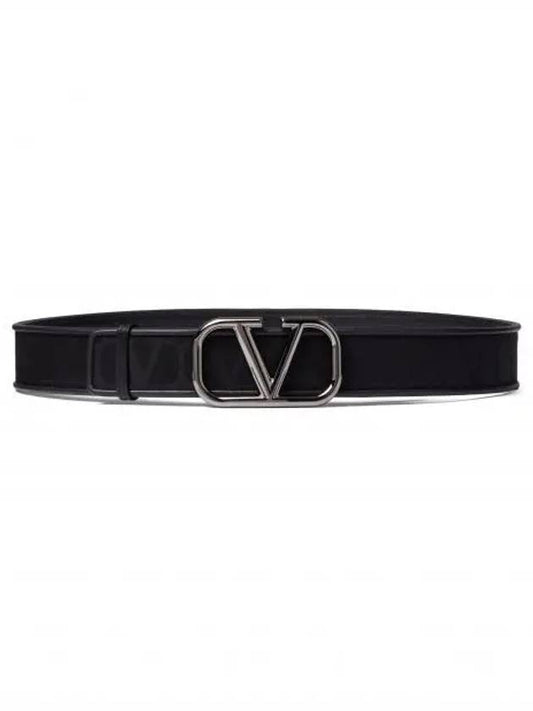 Toile Iconographe Leather Belt Black - VALENTINO - BALAAN 2