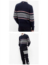 Seasonal Birdseye Jacquard Knit Top Navy - THOM BROWNE - BALAAN 7