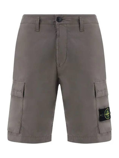 Light Stretch Cotton Bermuda Shorts Dove Grey - STONE ISLAND - BALAAN 2