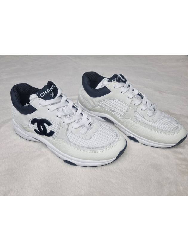 CC Logo Suede Tennis Low Top Sneakers Black - CHANEL - BALAAN 2