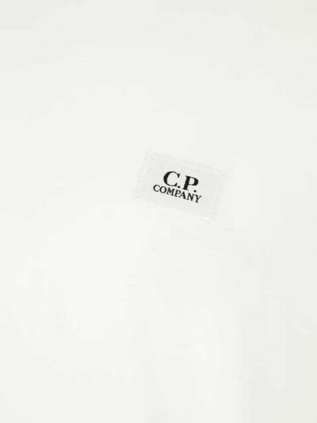 Logo Patch Short Sleeve T-Shirt White - CP COMPANY - BALAAN 4