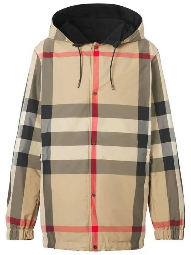 Reversible Check Hooded Jacket Archive Beige - BURBERRY - BALAAN 4