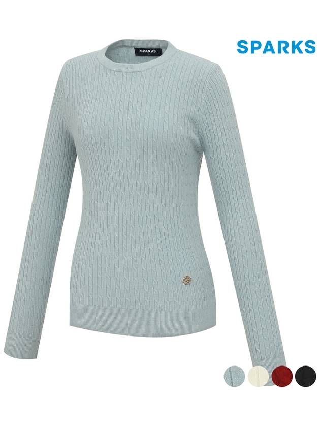 Women s Twist Round Knit Sweater SO3LKT005 - SPARKS - BALAAN 3