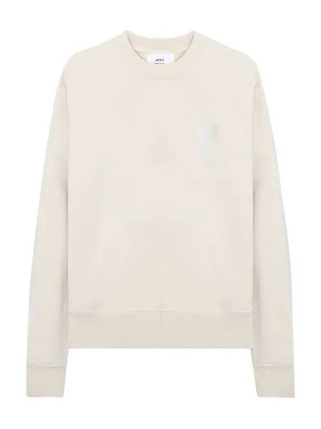 Big Heart Logo Sweatshirt White - AMI - BALAAN 2