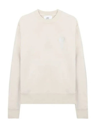 Big Heart Logo Sweatshirt White - AMI - BALAAN 2