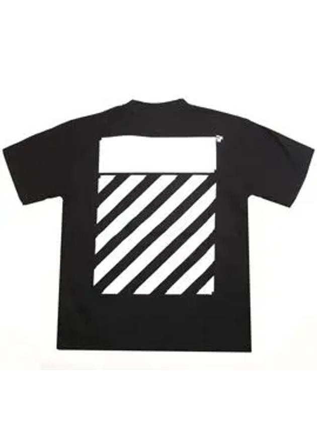 Diagonal Print Short Sleeve T-Shirt Black - OFF WHITE - BALAAN 6