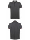 Logo Patch Short Sleeve Polo Shirt Melange Grey - MONCLER - BALAAN 5