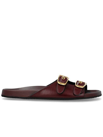 Chloé Polly Slides, Women's, Burgundy - CHLOE - BALAAN 1